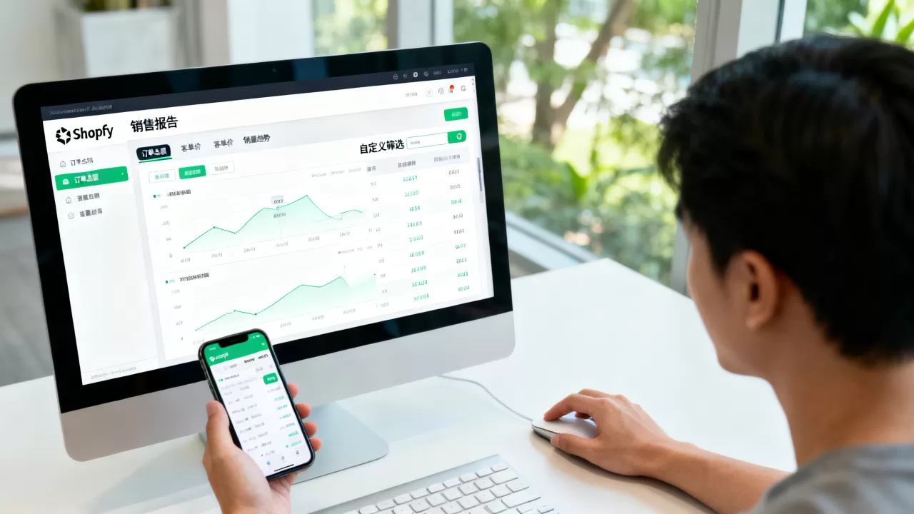 Shopify如何自定义查看销售报告？怎么看店铺销售数据