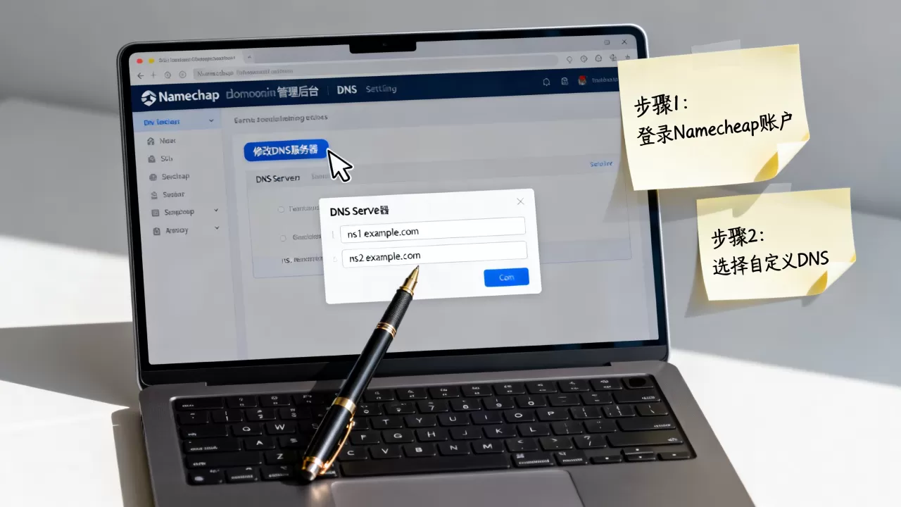 Namecheap怎么改DNS服务器？修改域名DNS服务器图文教程