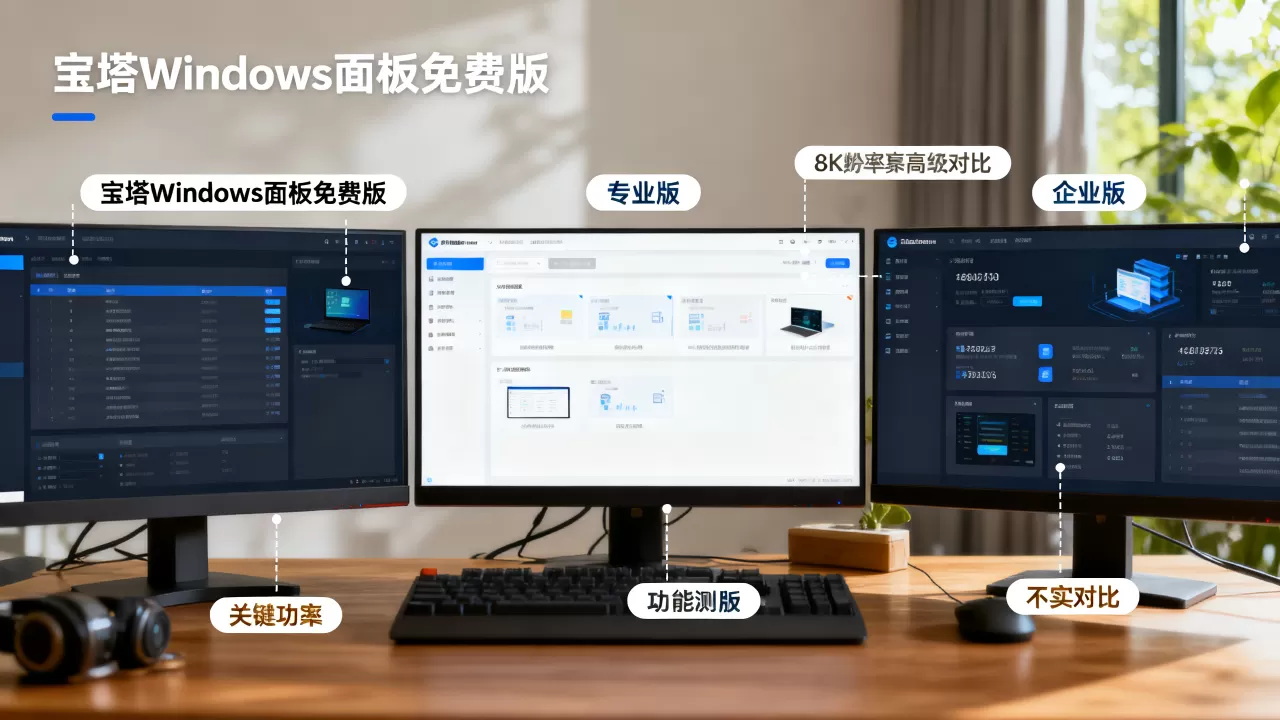 宝塔Windows面板免费版专业版企业版有啥区别？宝塔面板各版本功能对比