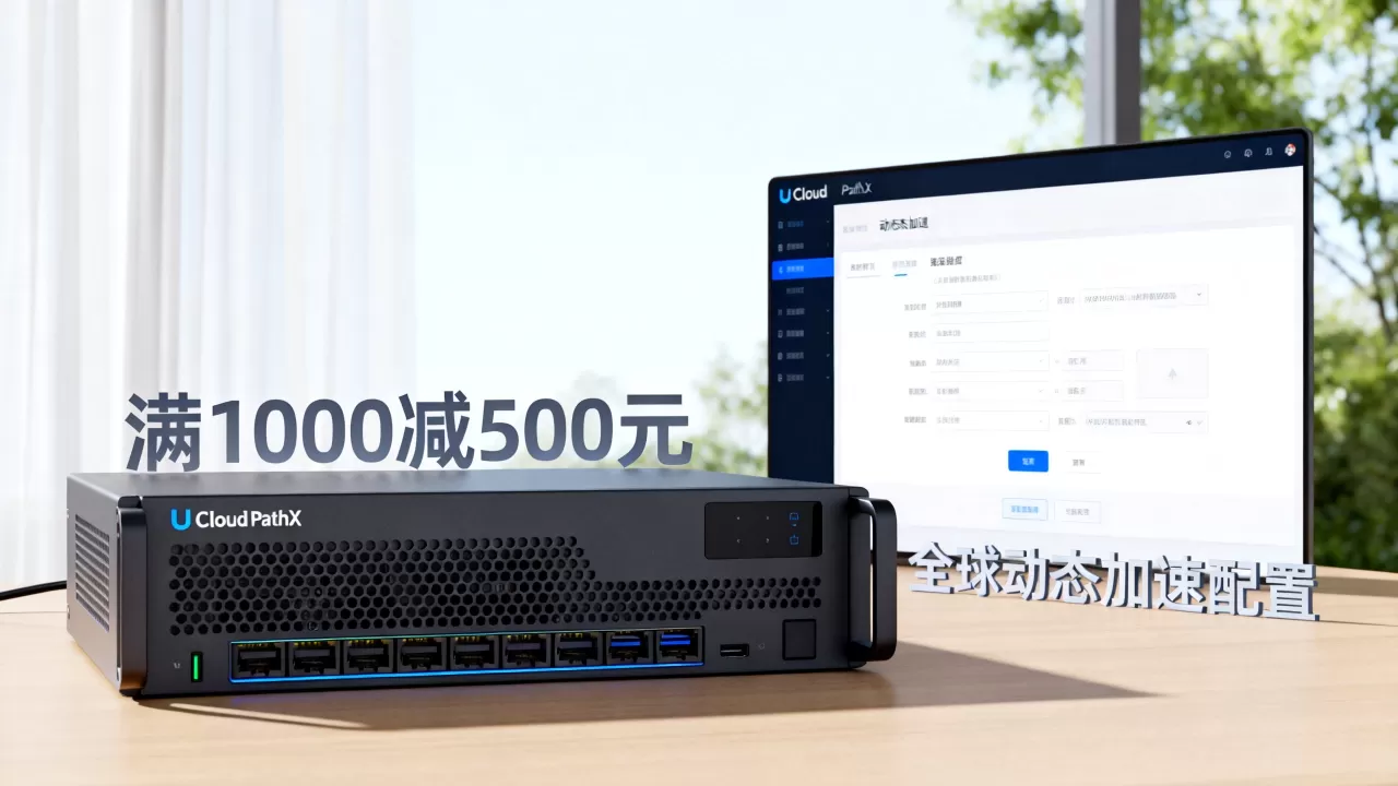 UCloud PathX满1000减500元是真的吗？全球动态加速怎么配置