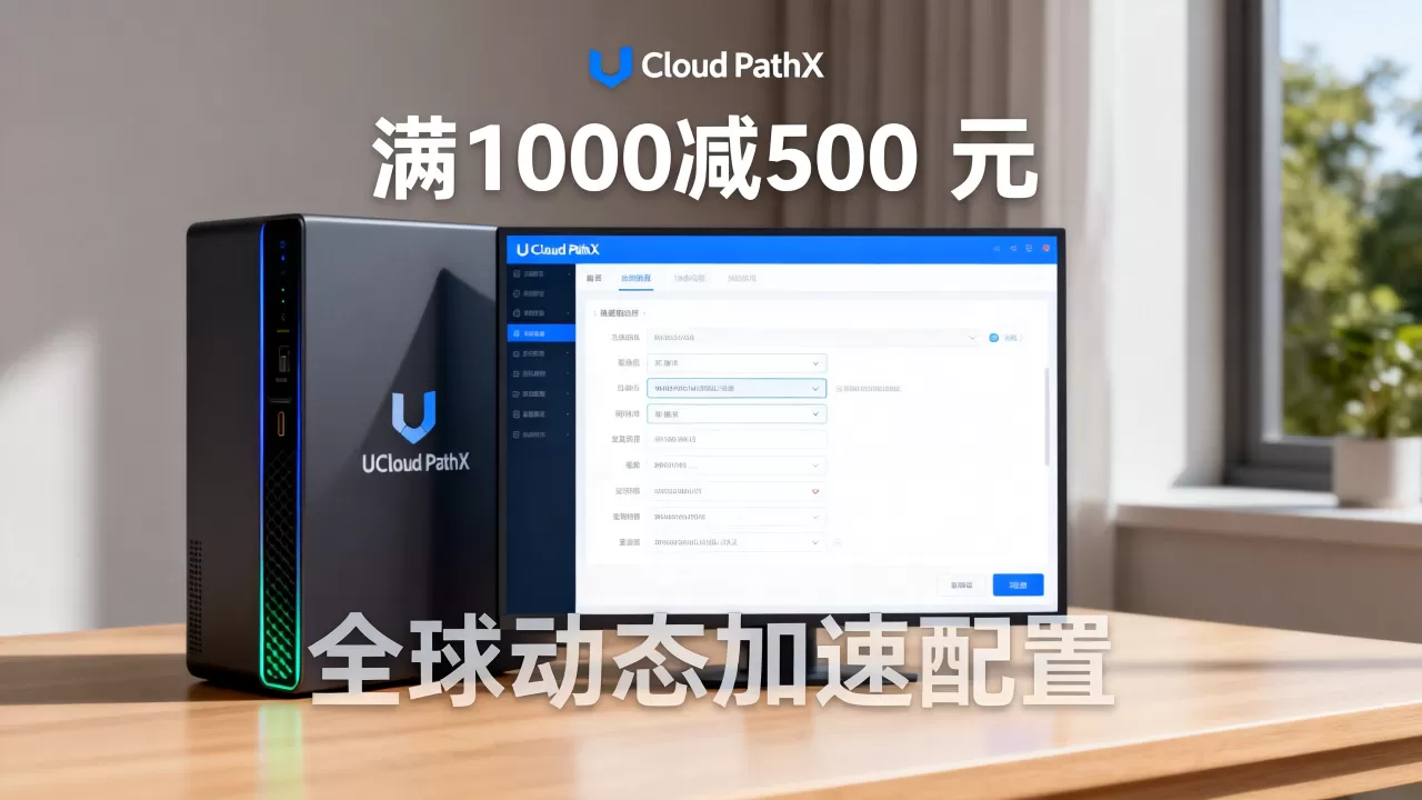 UCloud PathX满1000减500元是真的吗？全球动态加速怎么配置
