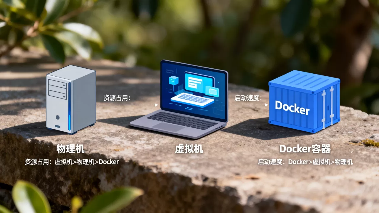 Docker和虚拟机区别在哪？虚拟机和Docker哪个更省资源