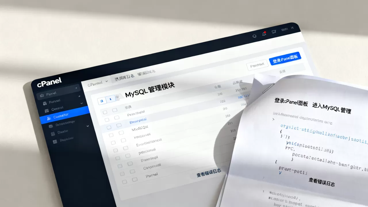 cPanel面板MySQL报错怎么查？如何查看数据库错误日志