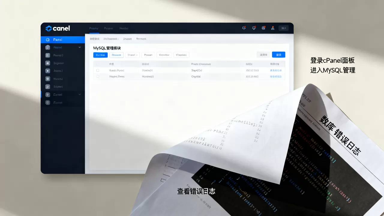 cPanel面板MySQL报错怎么查？如何查看数据库错误日志