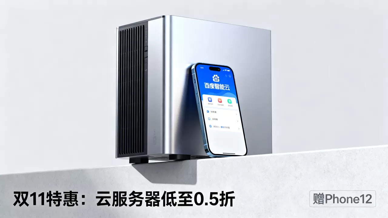 百度智能云双11特惠云服务器低至0.5折送iPhone12是真的吗？云服务器双11优惠活动