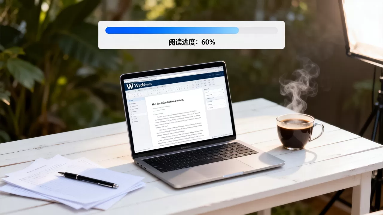 WordPress文章怎么加阅读进度条？wordpress添加阅读进度条代码