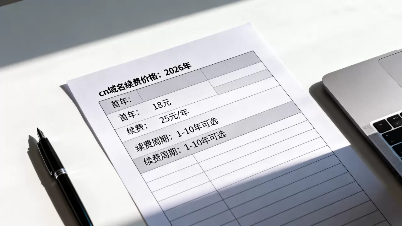 cn域名续费多少钱一年？2026年最新域名续费价格表