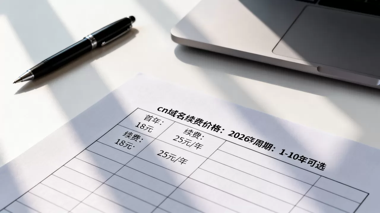 cn域名续费多少钱一年？2026年最新域名续费价格表