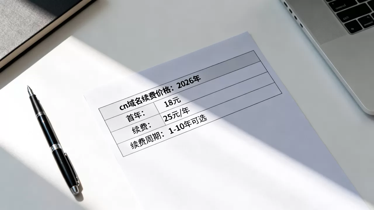 cn域名续费多少钱一年？2026年最新域名续费价格表