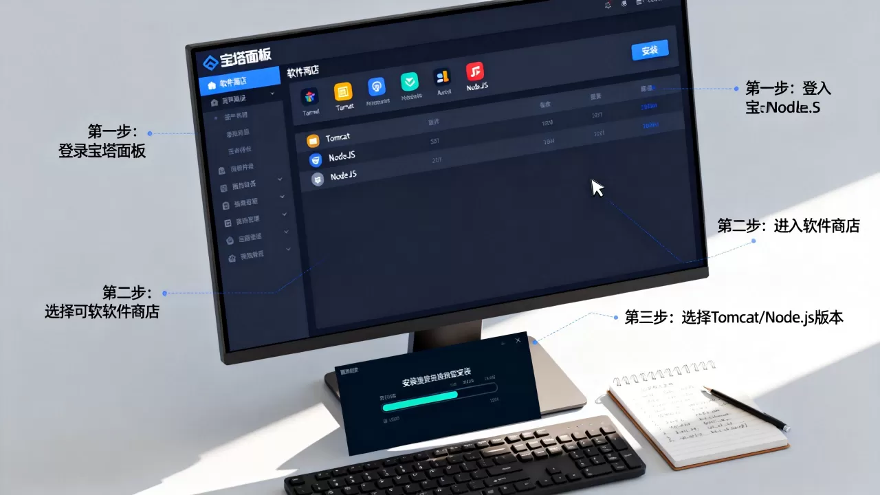 宝塔面板怎么安装Tomcat或Node.js？宝塔面板部署Node.js教程