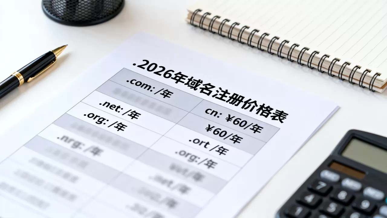 域名购买需要多少钱一年？2026年域名注册最新价格表