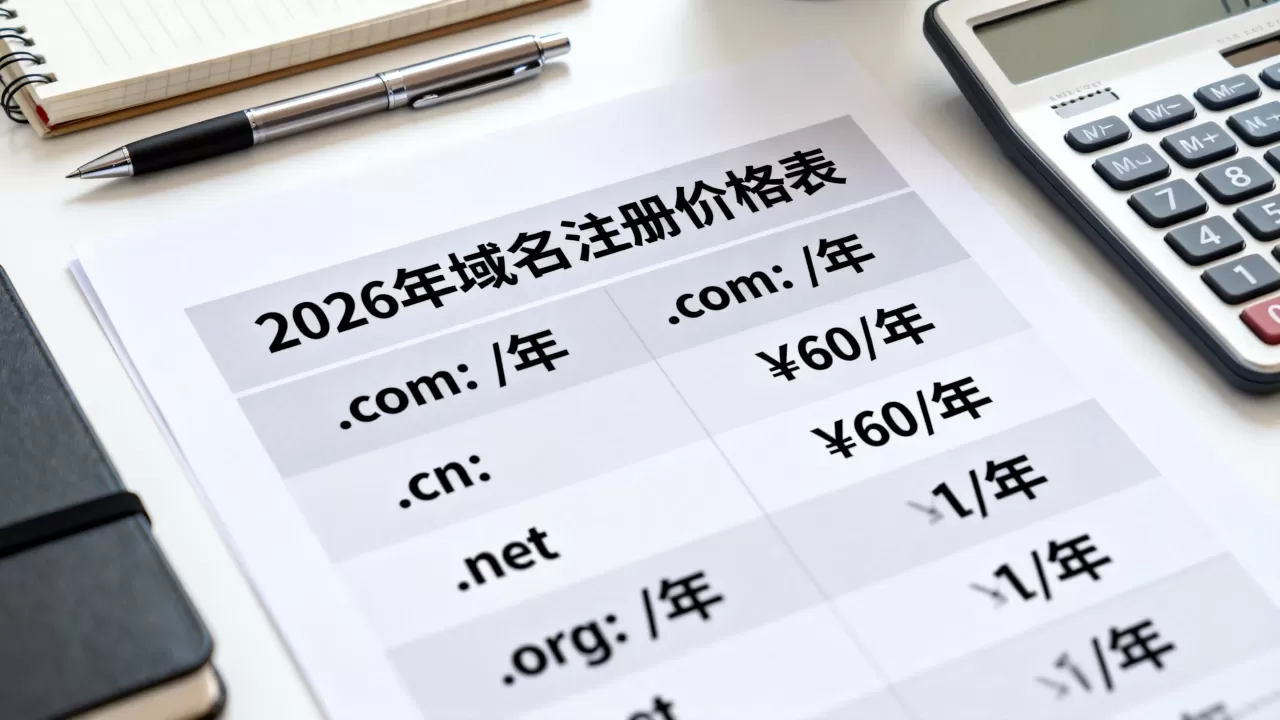域名购买需要多少钱一年？2026年域名注册最新价格表