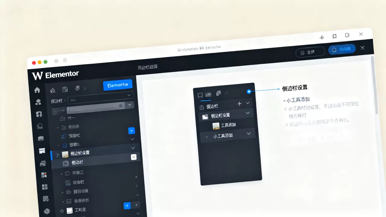 WordPress如何用Elementor创建侧边栏？Elementor制作侧边栏详细教程