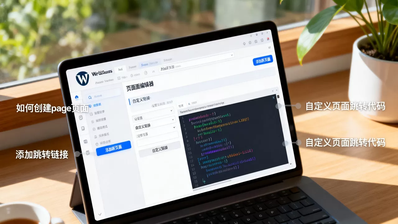 WordPress如何创建page页面并添加跳转链接？wordpress自定义页面跳转代码
