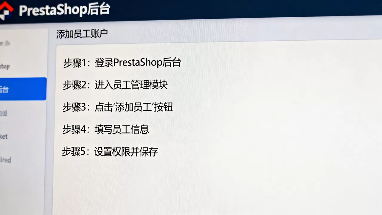 PrestaShop如何创建员工账户?后台添加员工账号步骤 PrestaShop如何创建员工账户?后台添加员工账号步骤