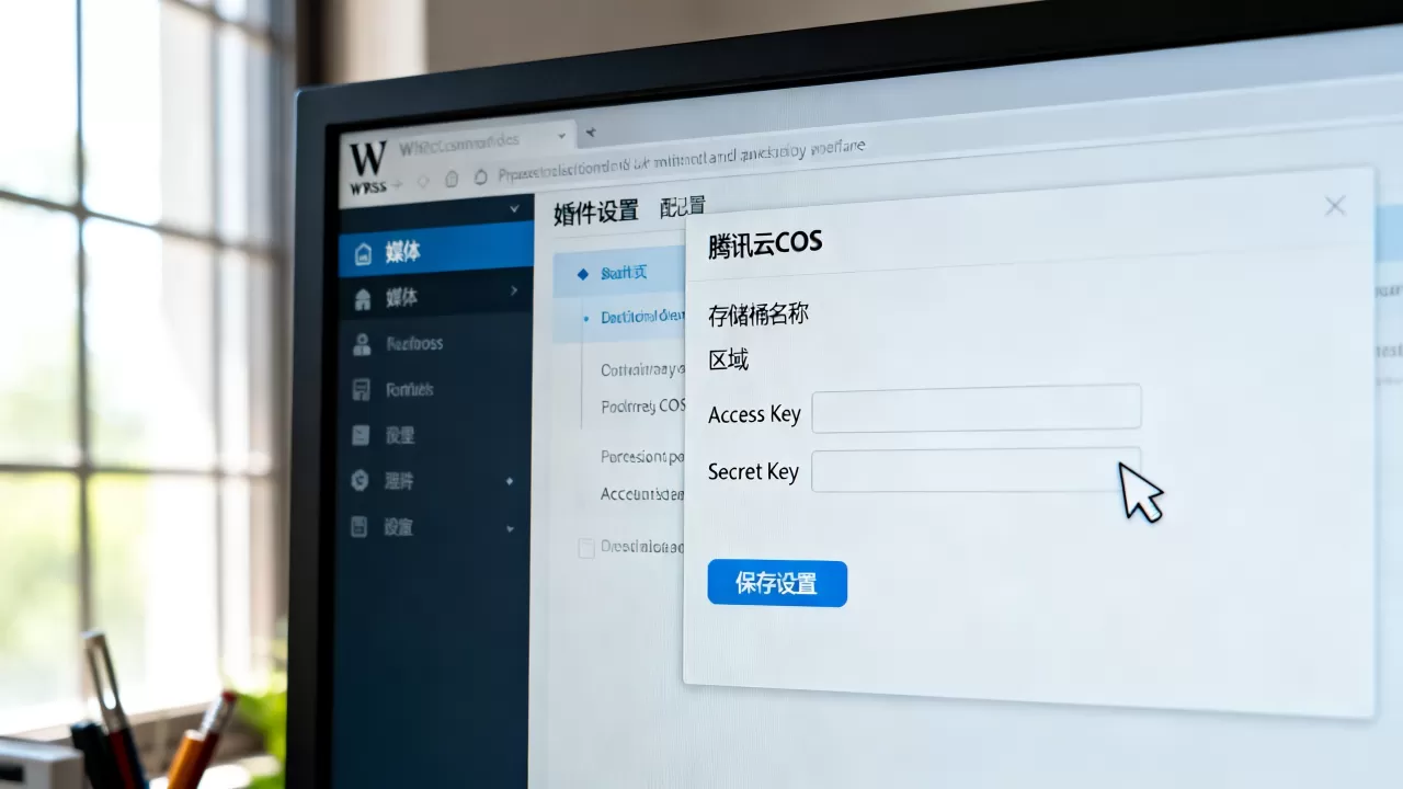WordPress博客如何设置腾讯云COS插件？WordPress对象存储插件配置教程