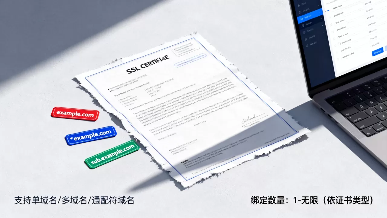SSL证书支持哪些域名？能绑定几个域名