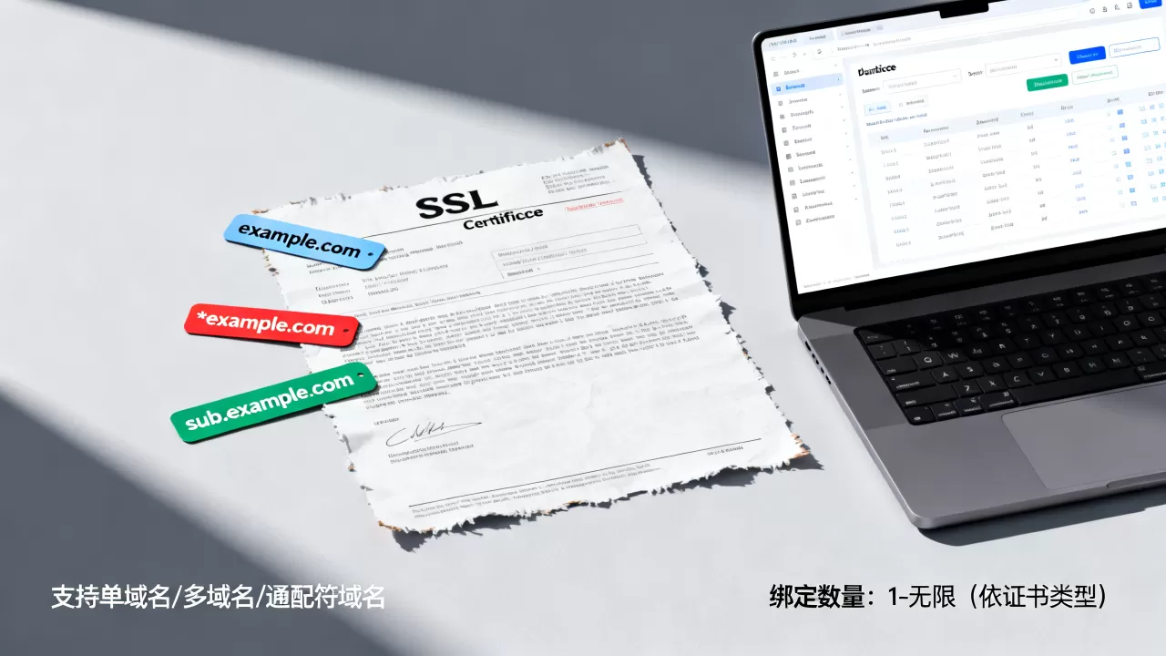 SSL证书支持哪些域名？能绑定几个域名