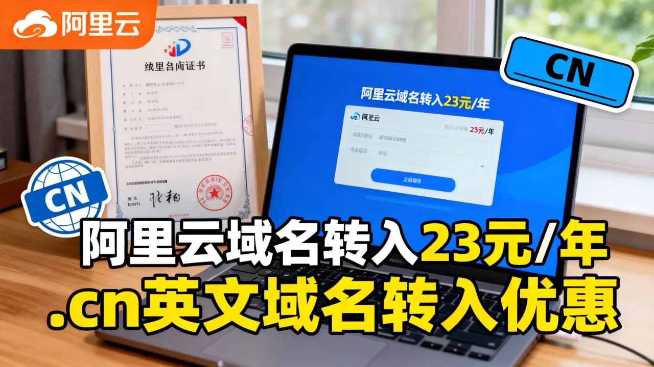 阿里云域名转入23元/年是真的吗，.cn英文域名转入优惠