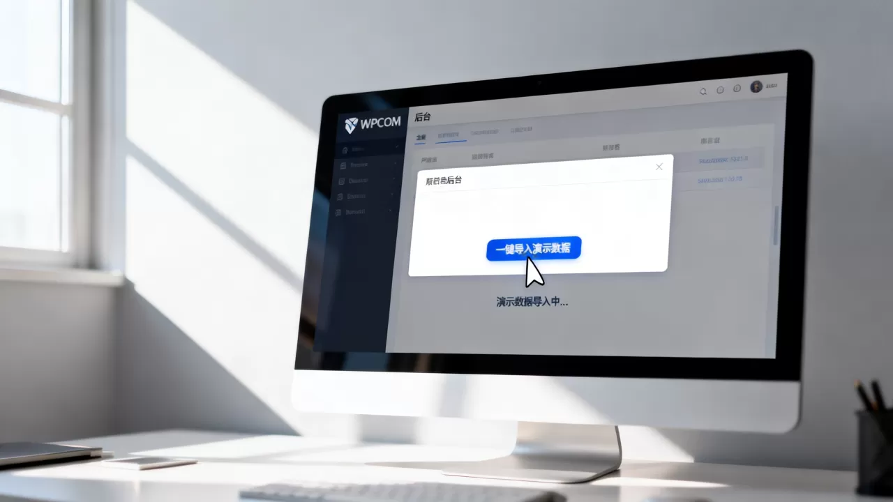 WPCOM主题如何一键导入演示数据 WPCOM主题如何一键导入演示数据
