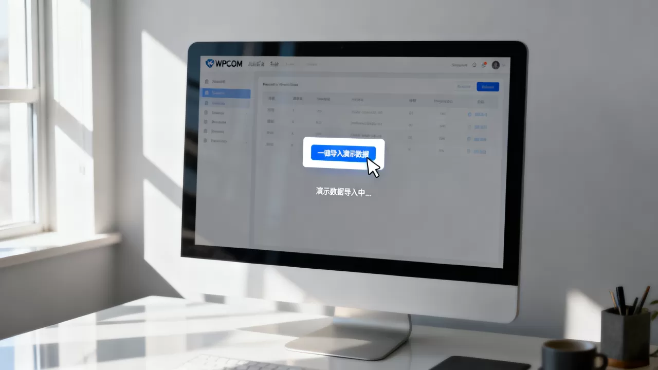 WPCOM主题如何一键导入演示数据 WPCOM主题如何一键导入演示数据
