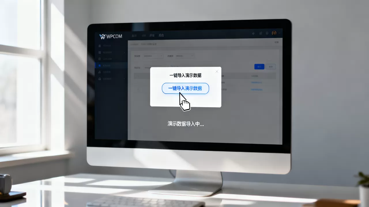 WPCOM主题如何一键导入演示数据 WPCOM主题如何一键导入演示数据