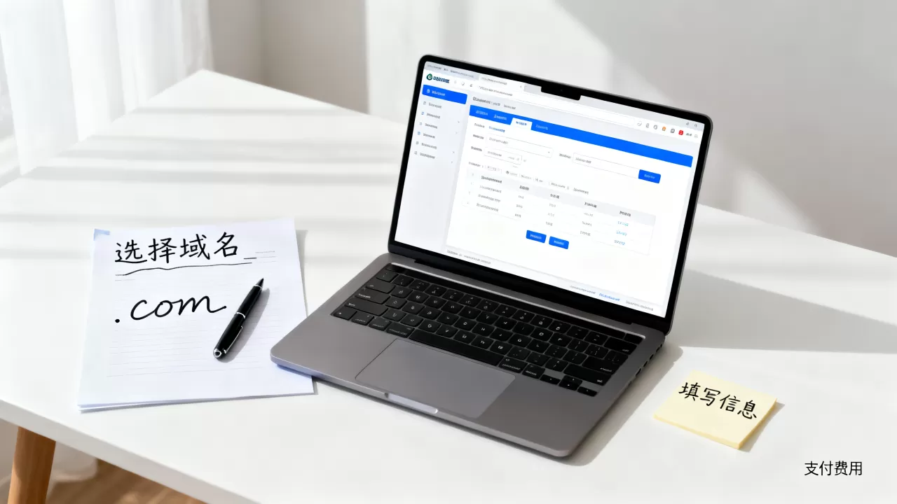 .com域名注册流程和费用
