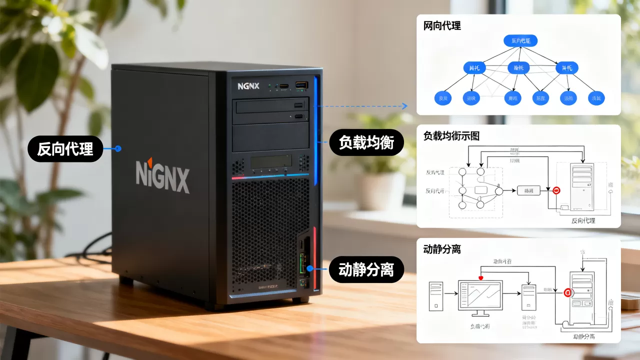 Nginx服务器原理是什么？反向代理负载均衡动静分离