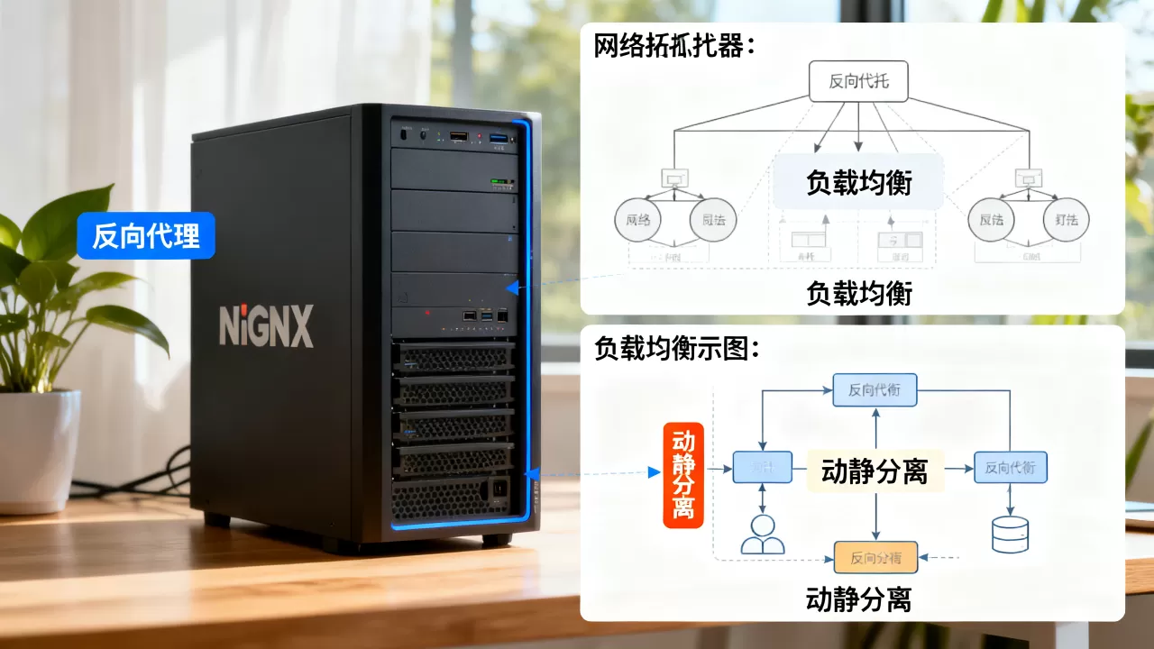 Nginx服务器原理是什么？反向代理负载均衡动静分离