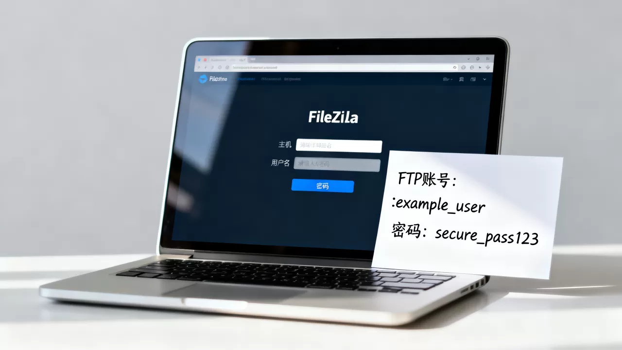 FileZilla主机用户名密码填什么？如何获取FTP账号密码