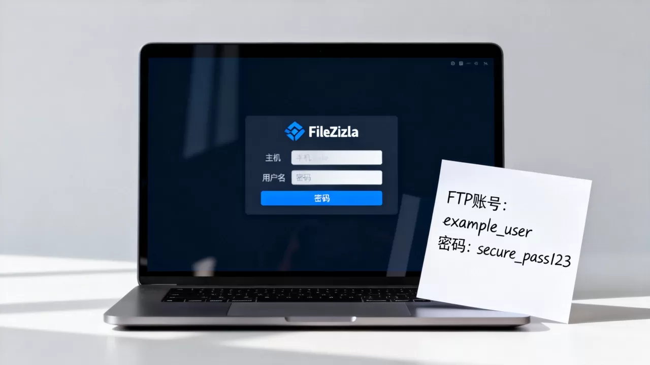 FileZilla主机用户名密码填什么？如何获取FTP账号密码