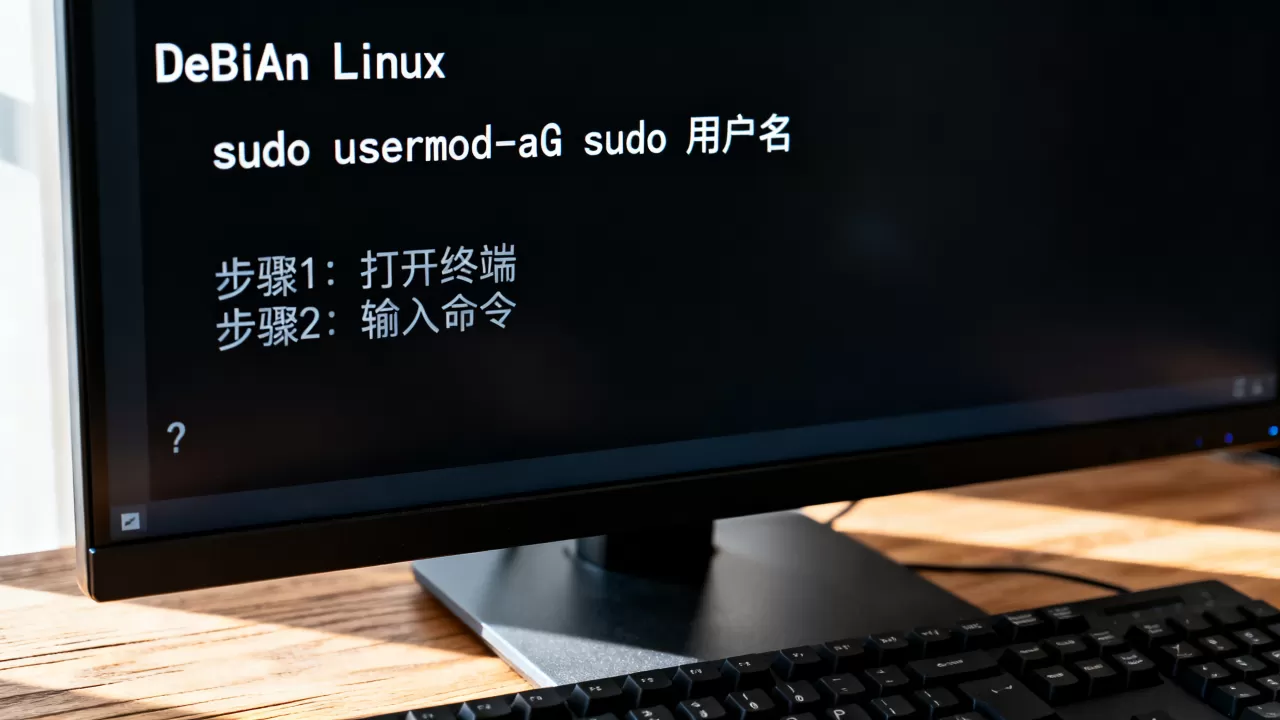 Debian Linux如何添加用户到sudo组？linux添加用户到sudo命令