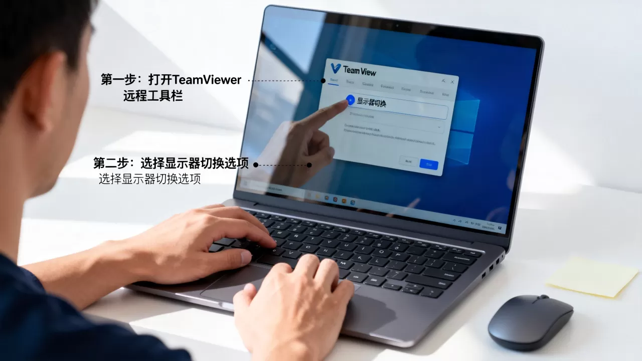 TeamViewer远程工具栏怎么切换显示器？如何设置双屏显示