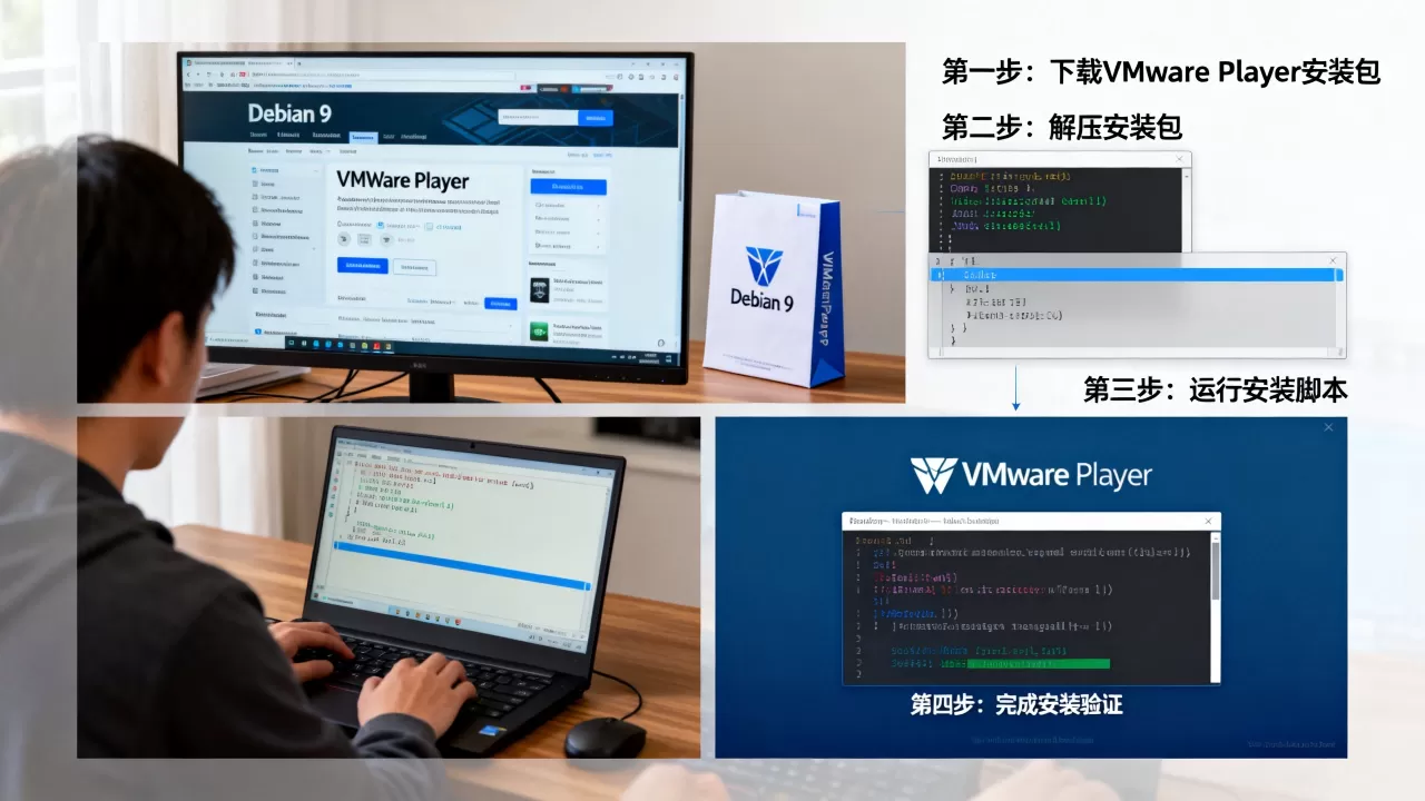 Debian 9怎么装VMware Player？在Linux系统安装VMware的详细步骤