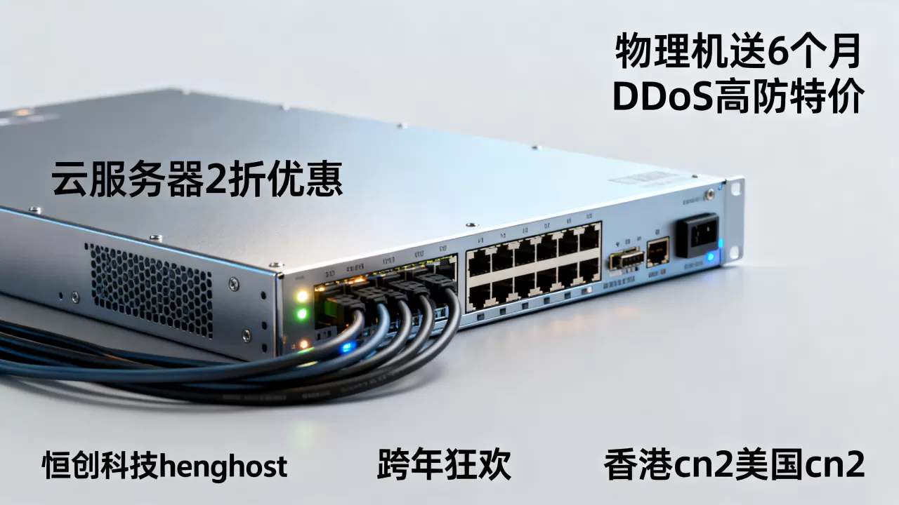 恒创科技henghost跨年狂欢香港cn2美国cn2云服务器2折优惠，物理机送6个月DDoS高防特价