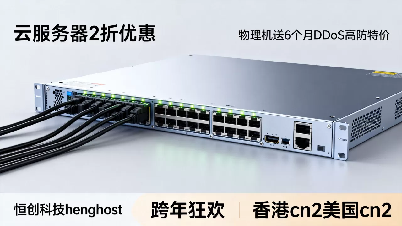 恒创科技henghost跨年狂欢香港cn2美国cn2云服务器2折优惠，物理机送6个月DDoS高防特价
