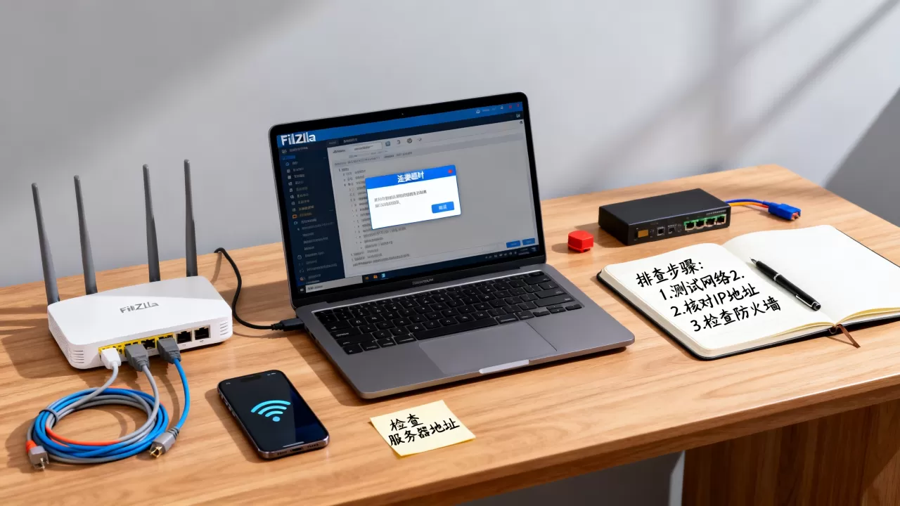 FileZilla连接服务器超时怎么办？如何排查连接超时原因
