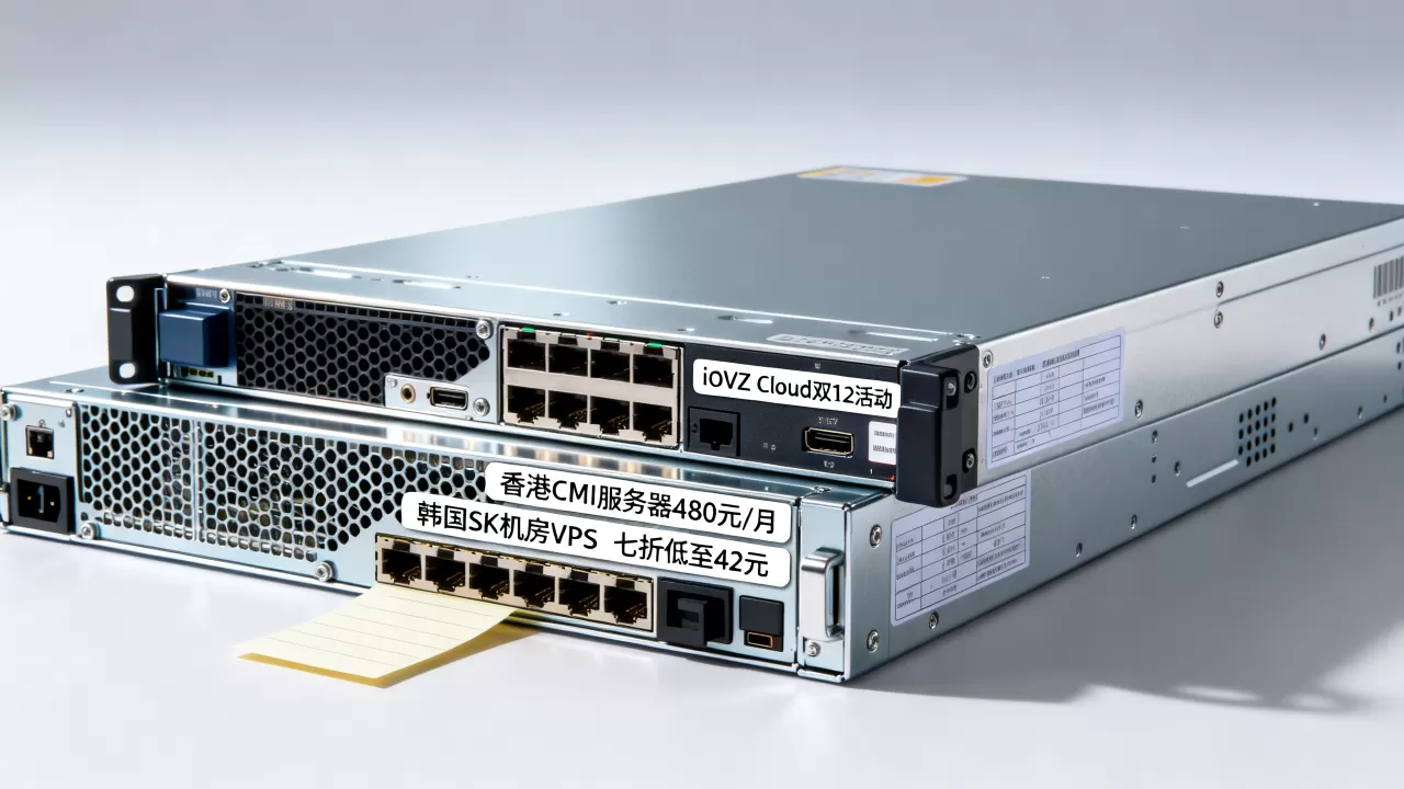 iOVZ Cloud双12活动香港CMI服务器480元/月值得买吗，韩国SK机房VPS七折低至42元