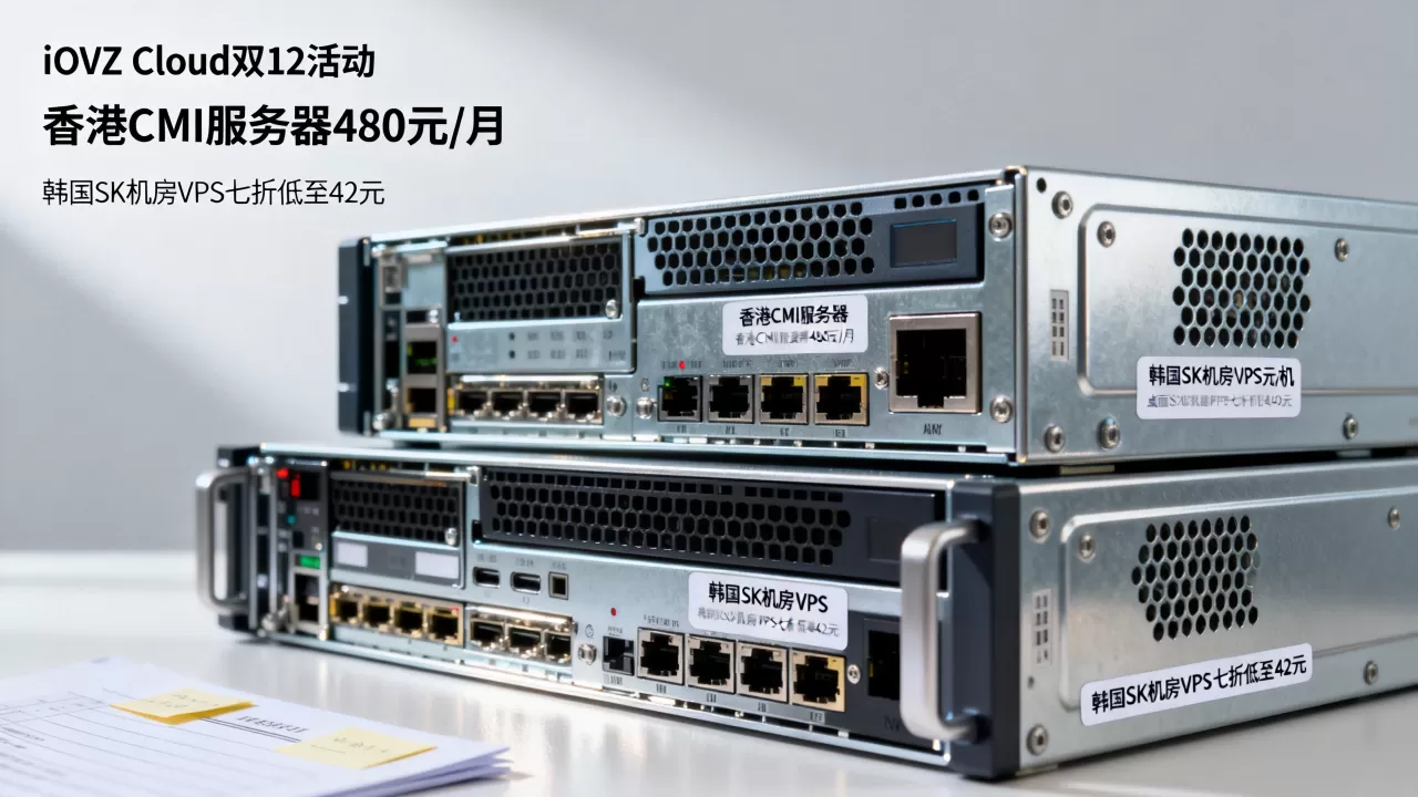 iOVZ Cloud双12活动香港CMI服务器480元/月值得买吗，韩国SK机房VPS七折低至42元