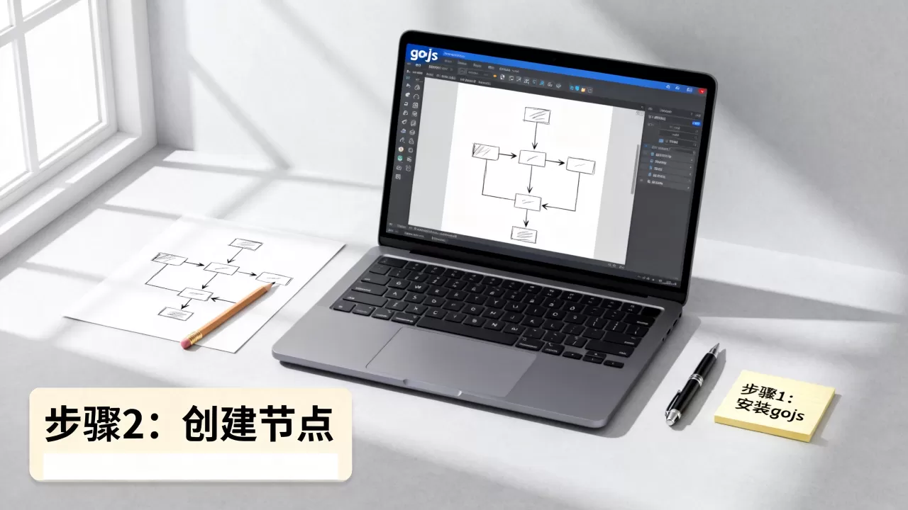 gojs开发工具好用吗？gojs流程图怎么画