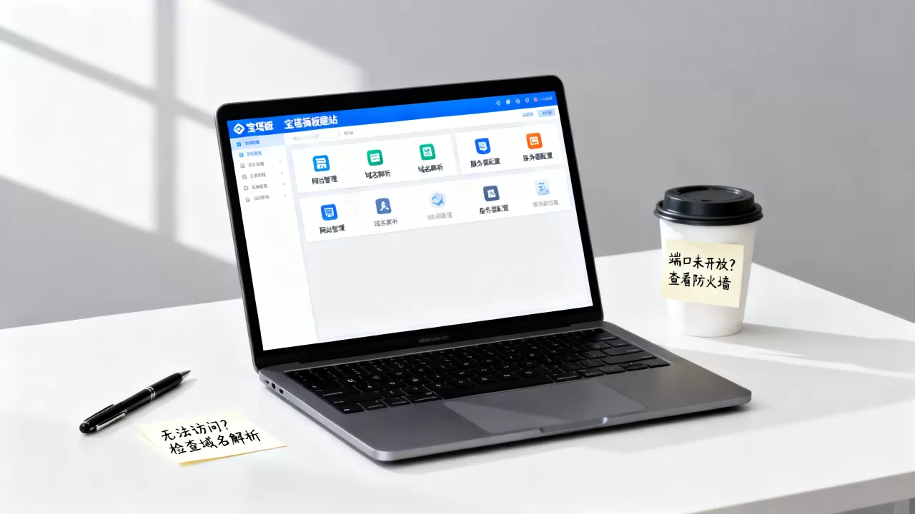 宝塔面板创建网站无法访问怎么办？宝塔面板建站常见问题解答