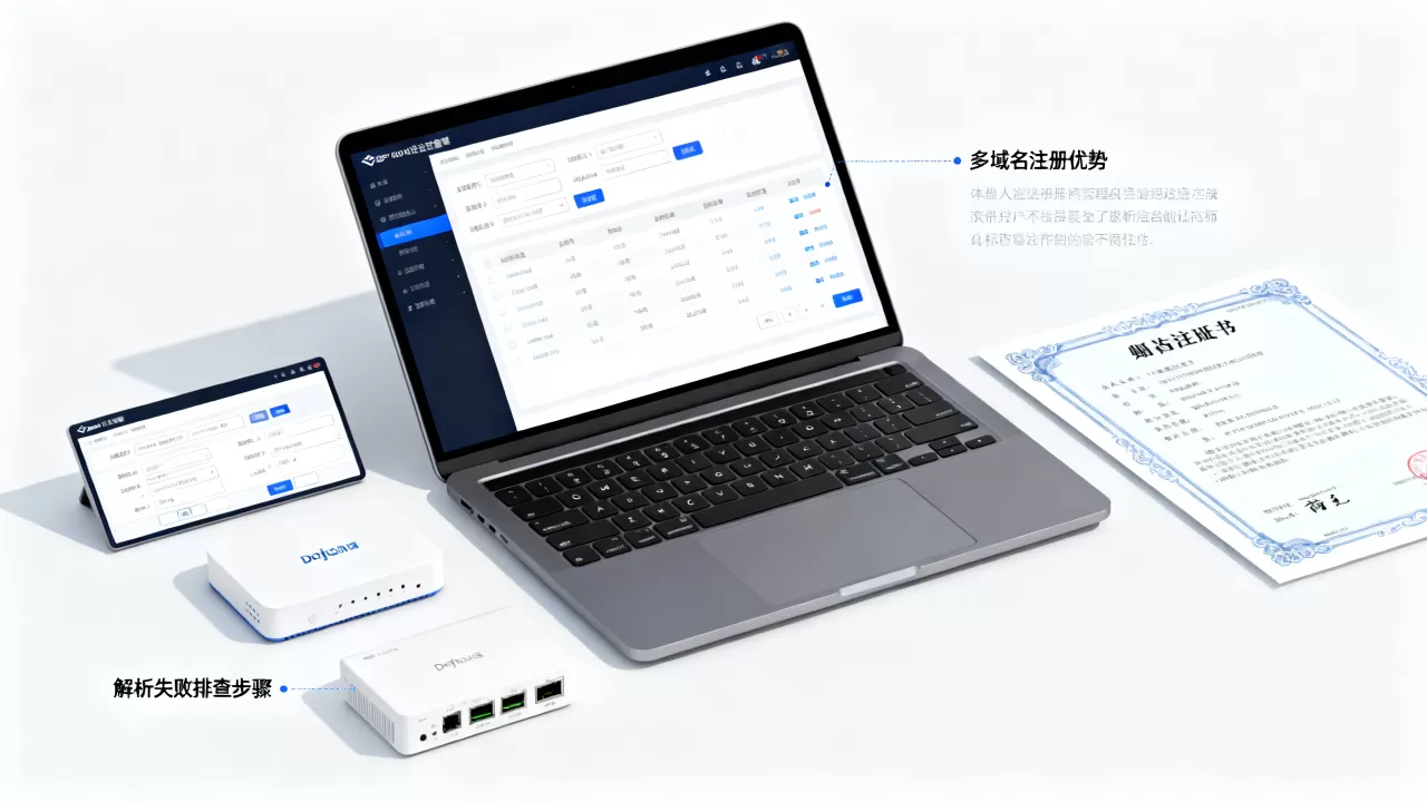公司注册了3个不同域名好吗？域名解析失败怎么办