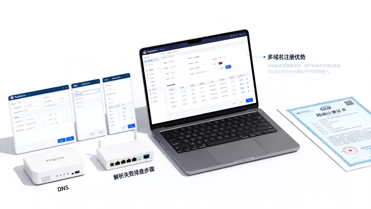 公司注册了3个不同域名好吗？域名解析失败怎么办