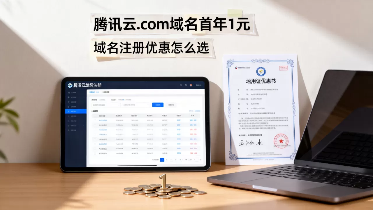 腾讯云.com域名首年1元是真的吗？域名注册优惠怎么选