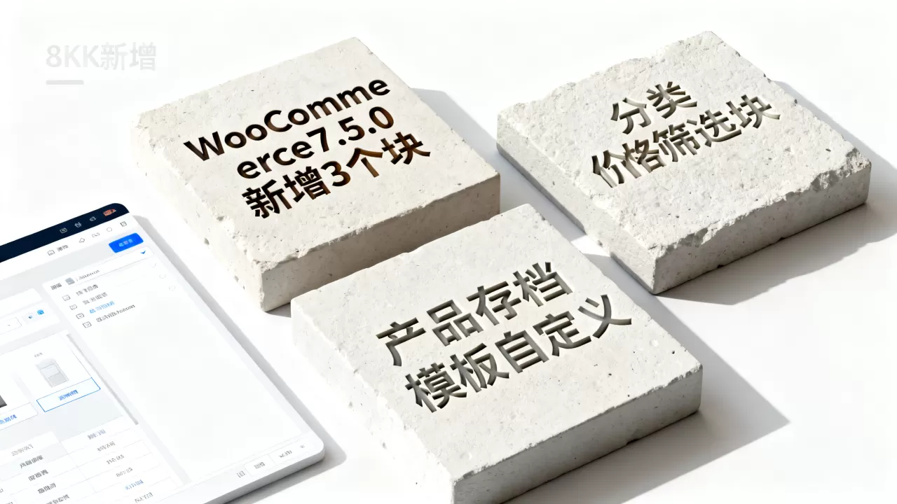 WooCommerce7.5.0新增3个块是什么？产品存档模板如何自定义