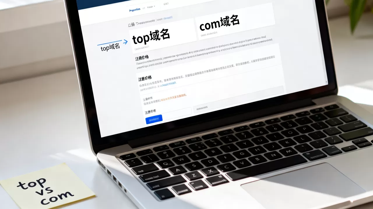 top域名和com域名有啥区别？com域名注册多少钱