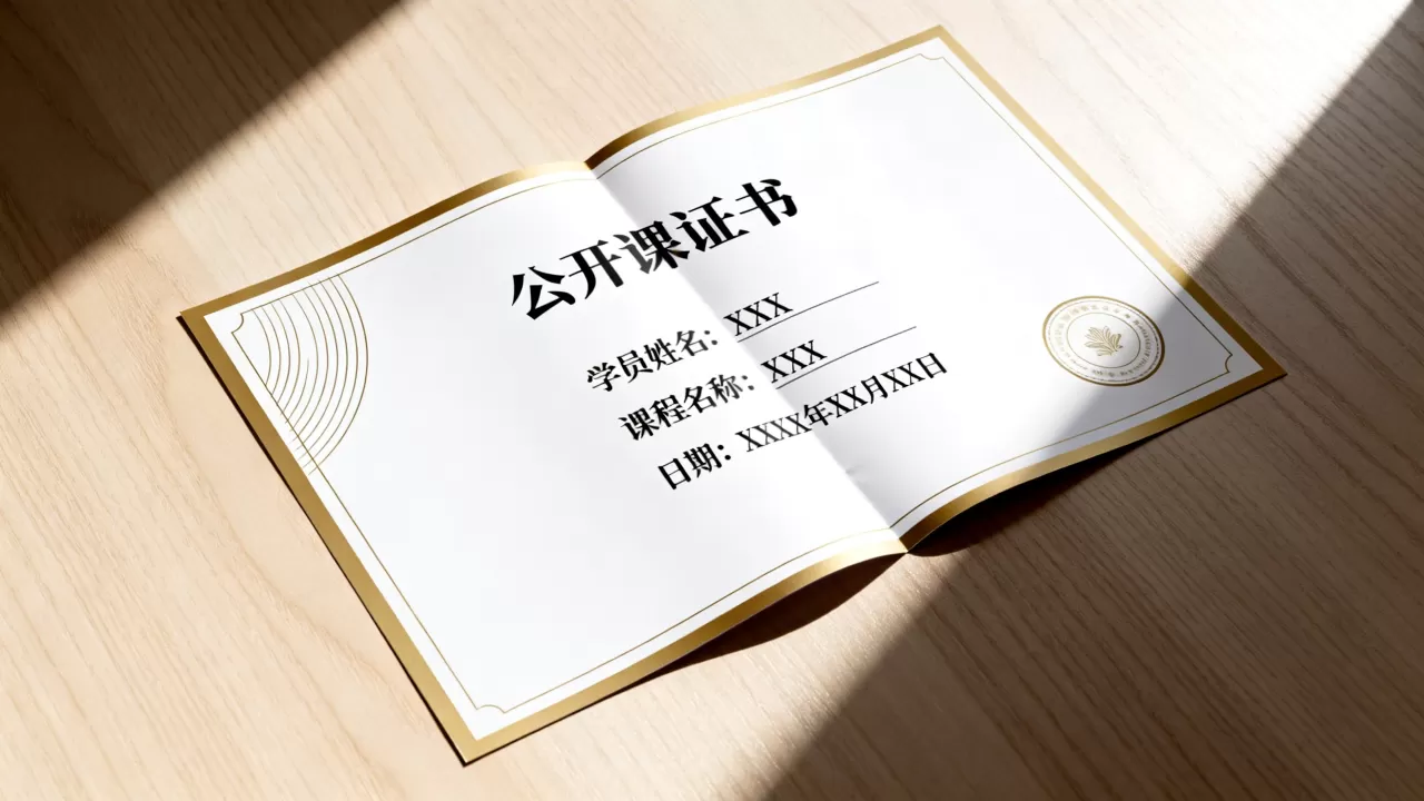 公开课证书模板怎么设计？公开课证书模板下载