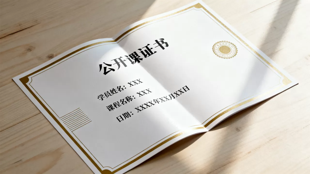 公开课证书模板怎么设计？公开课证书模板下载