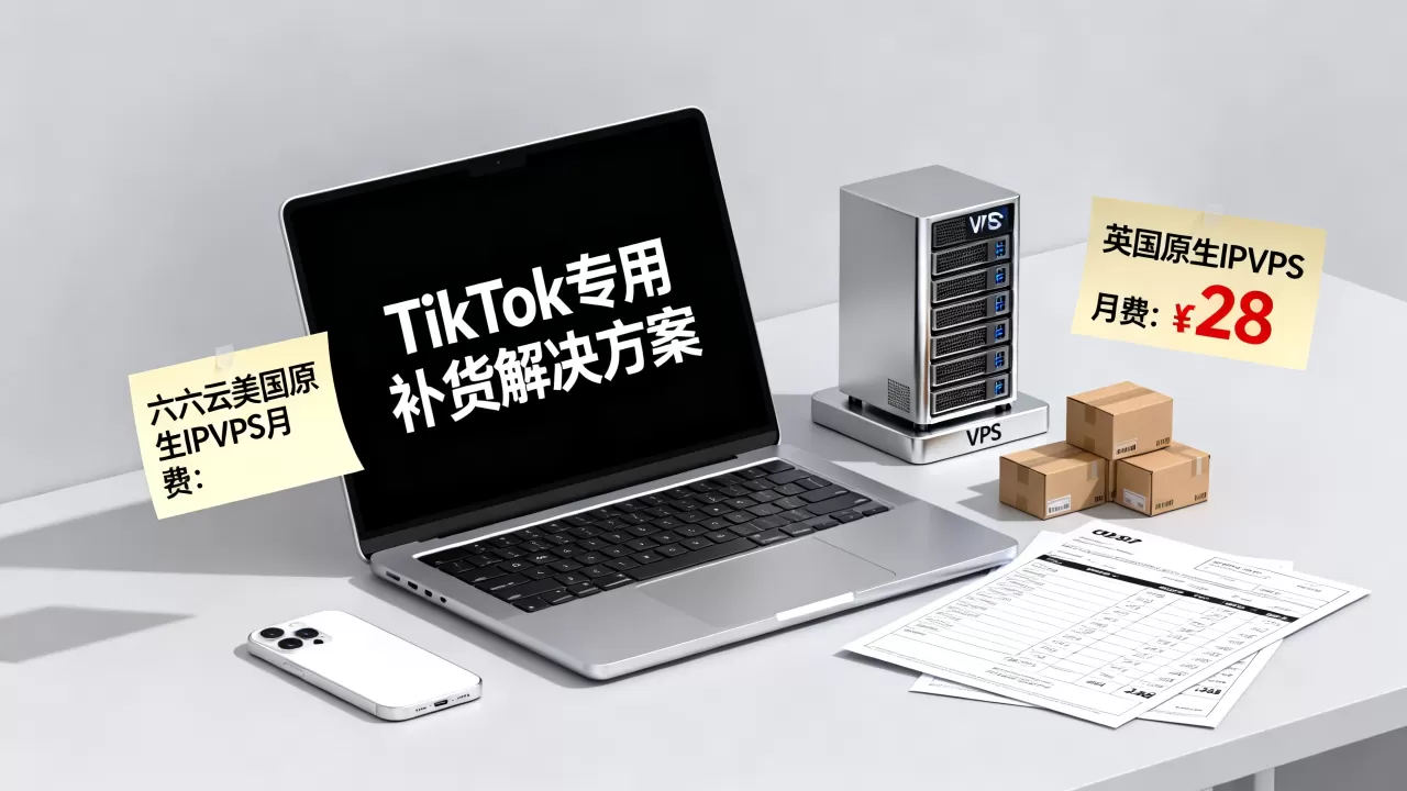 TikTok专用补货怎么解决？六六云美国英国原生IPVPS月付多少