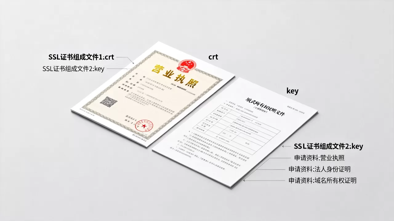 SSL证书由哪两个文件组成？ssl证书申请需要哪些资料